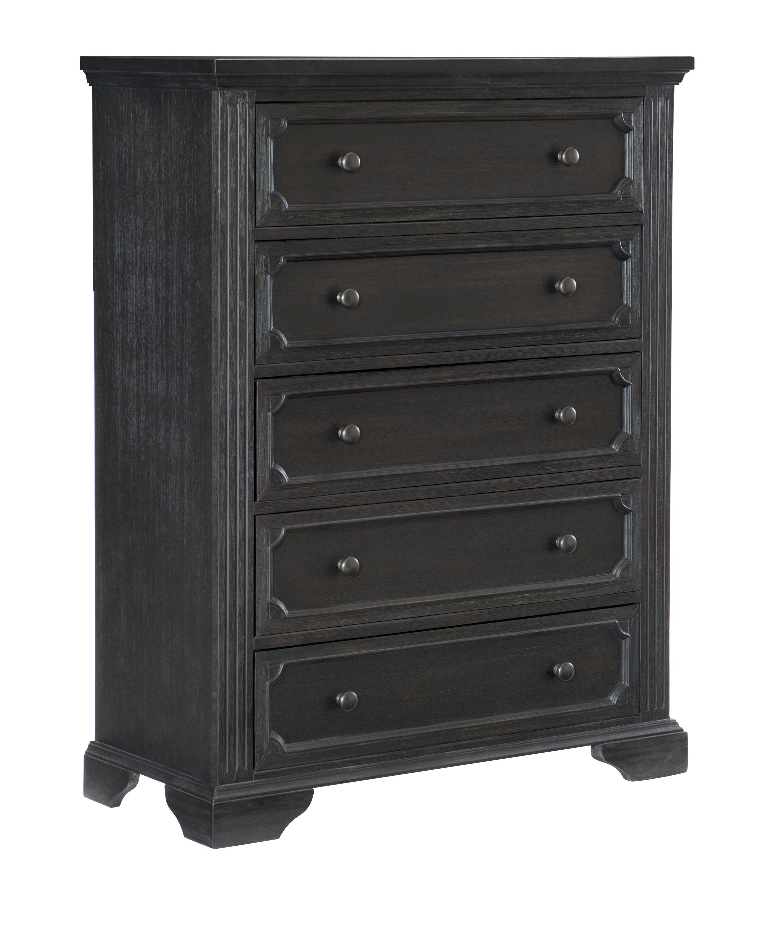 Bolingbrook Wire-Brushed Charcoal Chest - 1647-9 - Bien Home Furniture &amp; Electronics