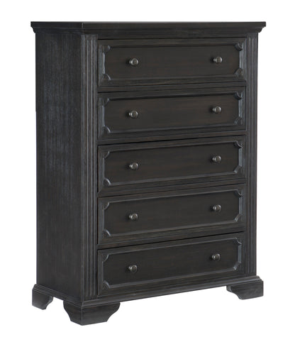 Bolingbrook Wire-Brushed Charcoal Chest - 1647-9 - Bien Home Furniture &amp; Electronics