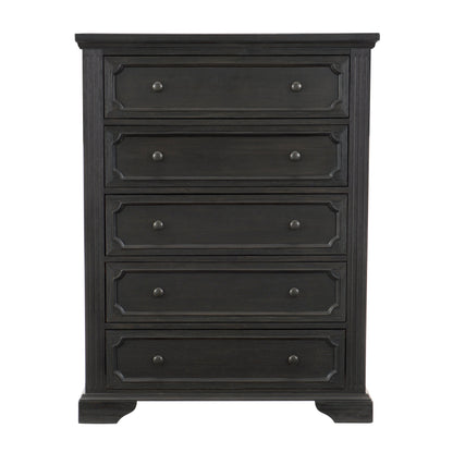 Bolingbrook Wire-Brushed Charcoal Chest - 1647-9 - Bien Home Furniture &amp; Electronics