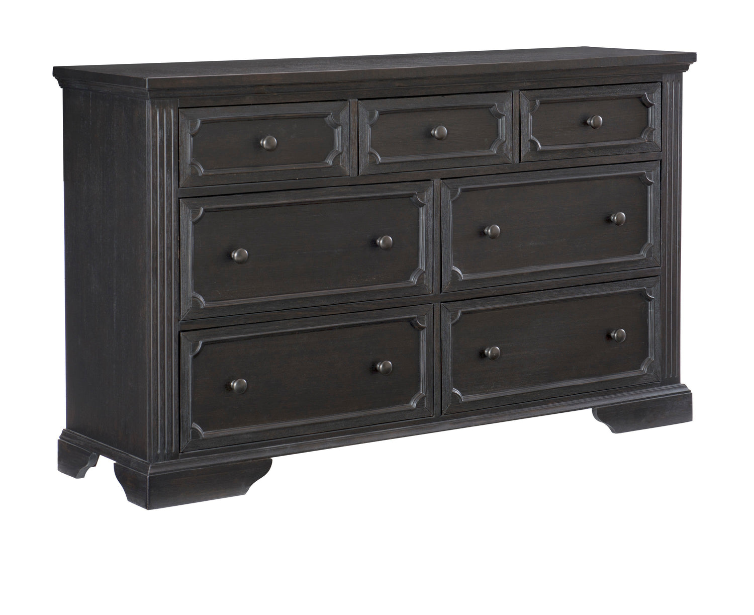 Bolingbrook Wire-Brushed Charcoal Dresser - 1647-5 - Bien Home Furniture &amp; Electronics