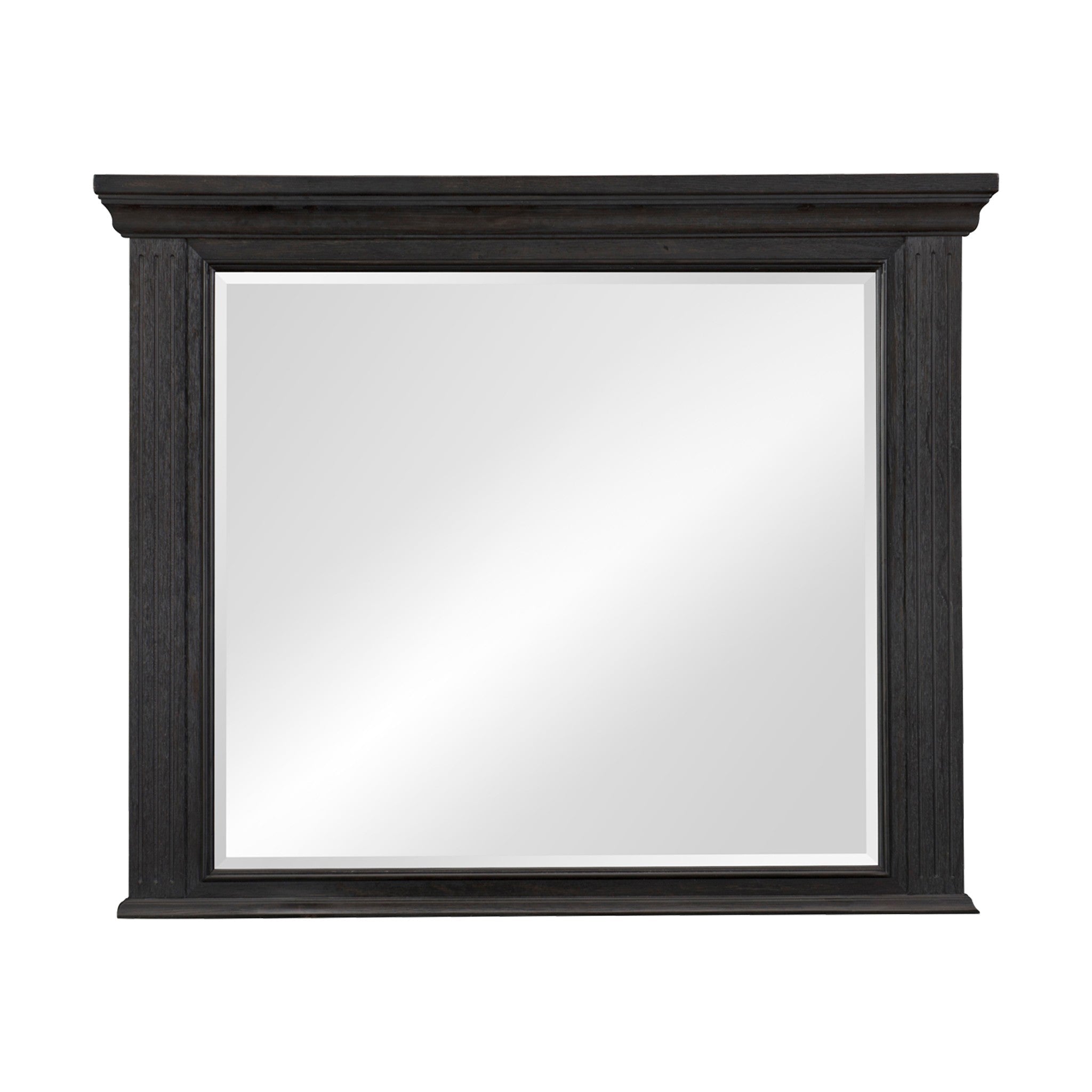 Bolingbrook Wire-Brushed Charcoal Mirror (Mirror Only) - 1647-6 - Bien Home Furniture &amp; Electronics