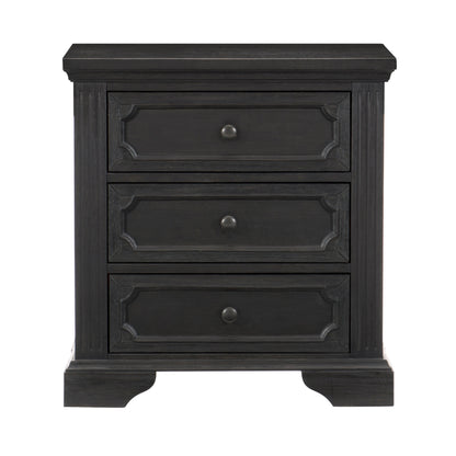 Bolingbrook Wire-Brushed Charcoal Nightstand - 1647-4 - Bien Home Furniture &amp; Electronics