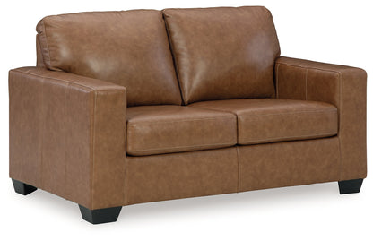 Bolsena Caramel Loveseat - 5560335 - Bien Home Furniture &amp; Electronics