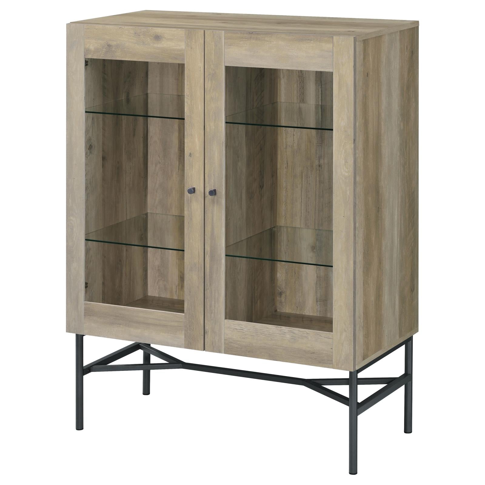 Bonilla 2-Door Accent Cabinet with Glass Shelves - 959624 - Bien Home Furniture &amp; Electronics