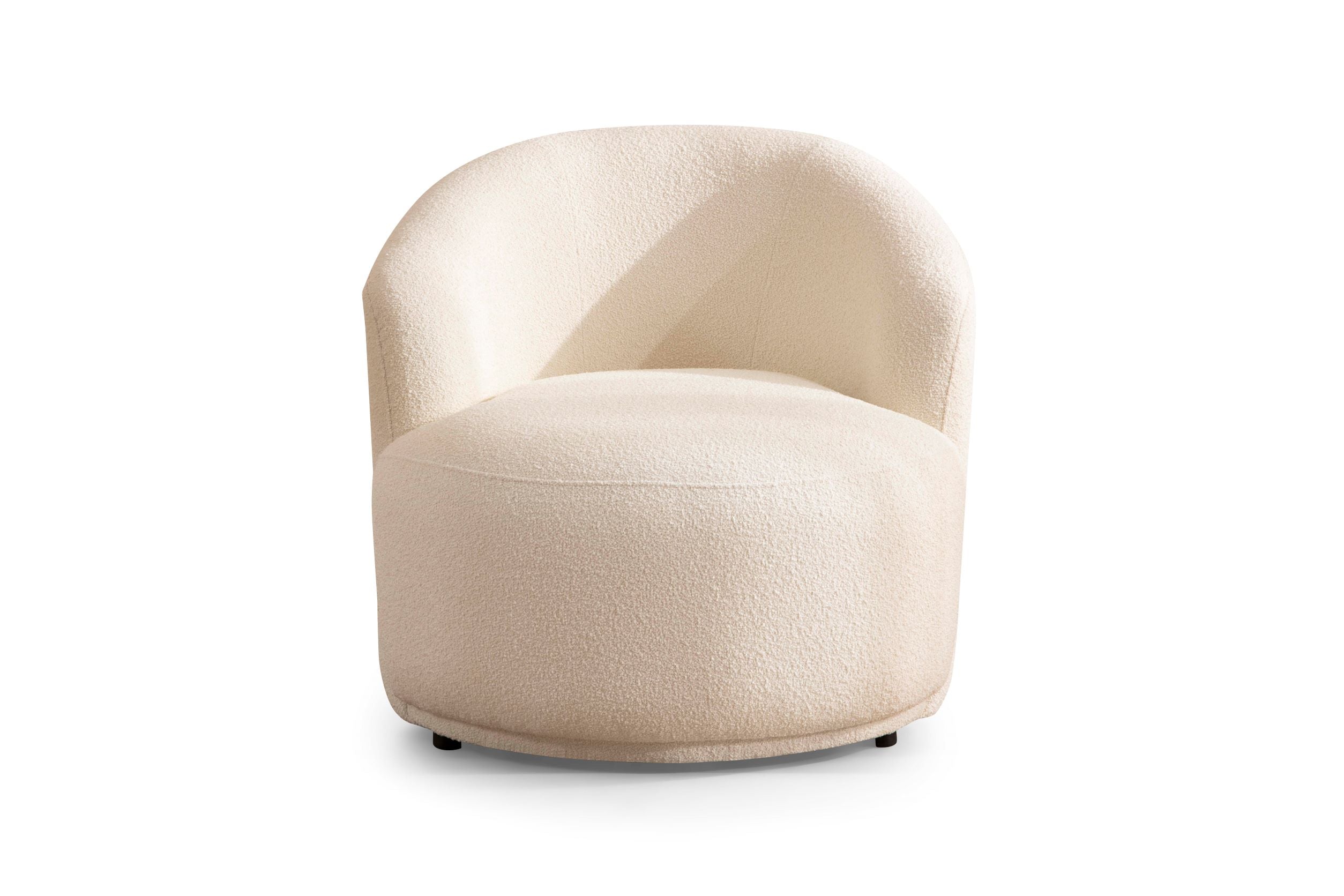 Bonita Ivory Boucle Accent Chair - BONITAIVORY-C - Bien Home Furniture &amp; Electronics
