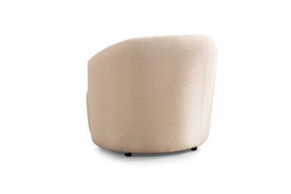 Bonita Ivory Boucle Accent Chair - BONITAIVORY-C - Bien Home Furniture &amp; Electronics