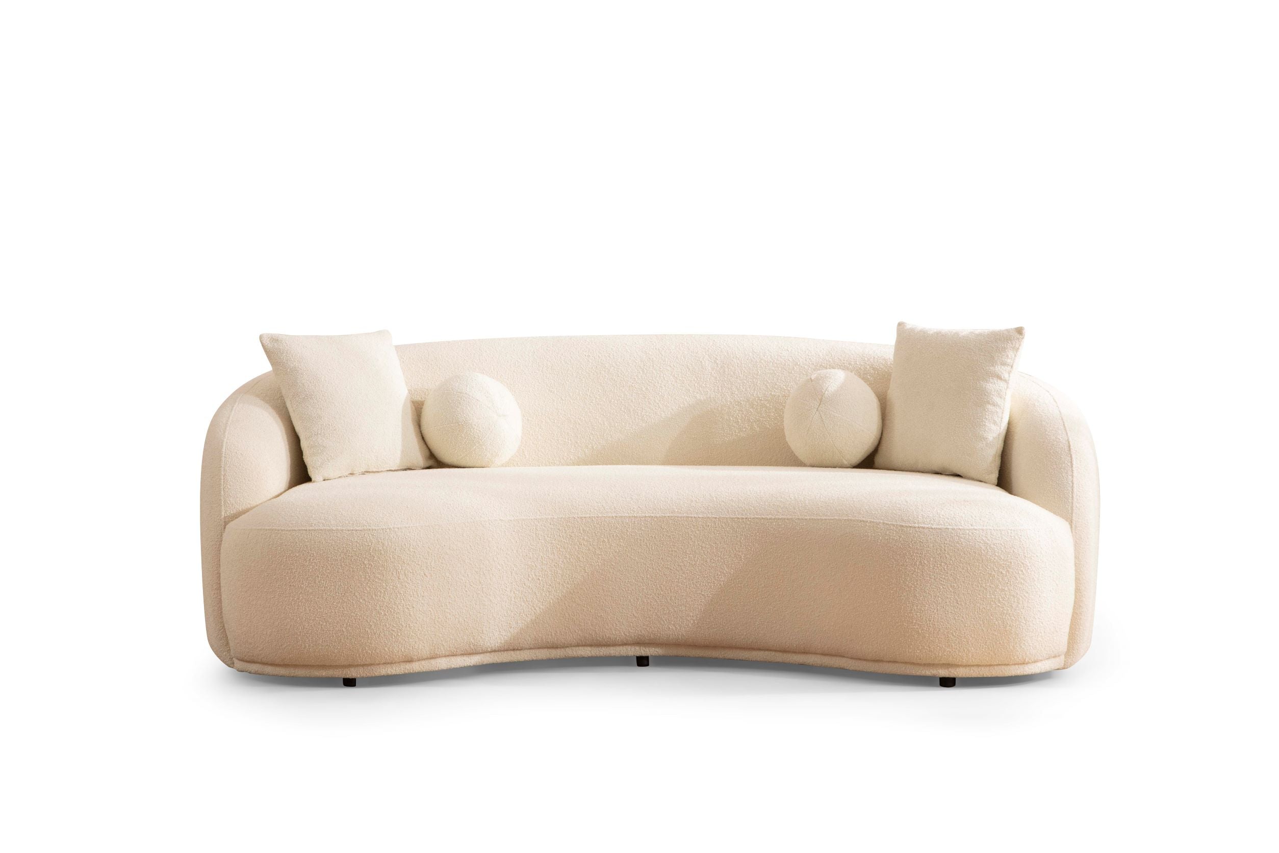 Bonita Ivory Boucle Living Room Set - BONITAIVORY-SL - Bien Home Furniture &amp; Electronics