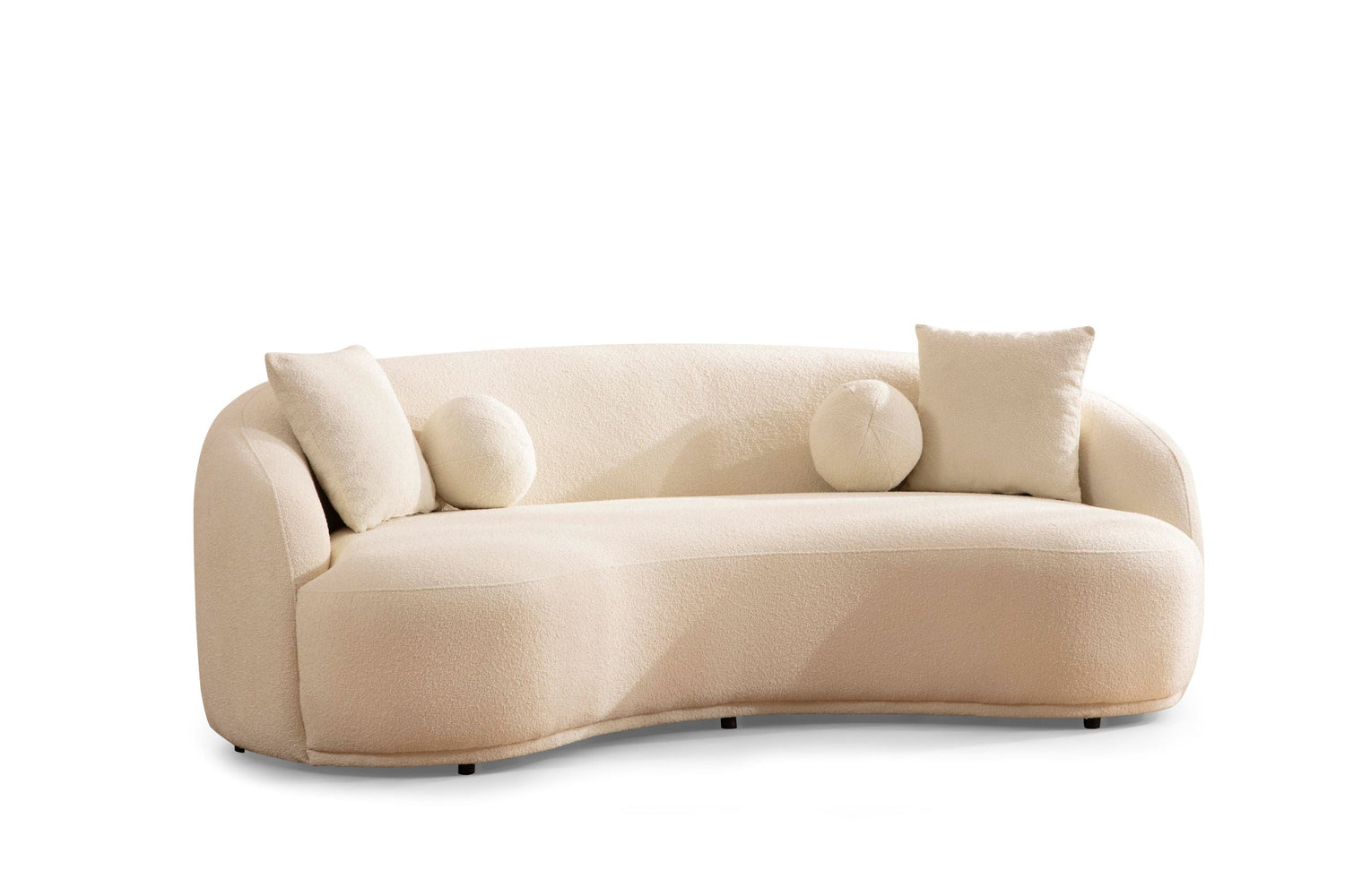 Bonita Ivory Boucle Sofa &amp; Loveseat - BONITAIVORY-SL - Bien Home Furniture &amp; Electronics