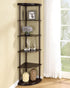 Bonwick Cappuccino 5-Shelf Corner Bookshelf - 800279 - Bien Home Furniture & Electronics