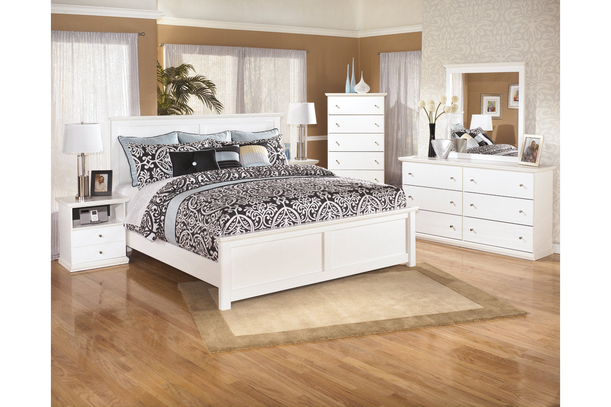 Bostwick Shoals White King Panel Bed - SET | B139-56 | B139-58 | B139-97 - Bien Home Furniture &amp; Electronics