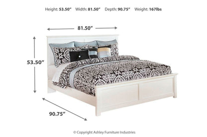 Bostwick Shoals White King Panel Bed - SET | B139-56 | B139-58 | B139-97 - Bien Home Furniture &amp; Electronics