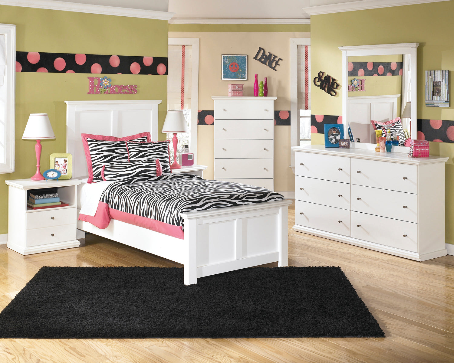 Bostwick Shoals White Panel Youth Bedroom Set - SET | B139-52 | B139-53 | B139-83 | B139-91 | B139-46 - Bien Home Furniture &amp; Electronics