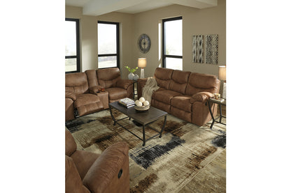 Boxberg Bark Reclining Loveseat with Console - 3380294 - Bien Home Furniture &amp; Electronics