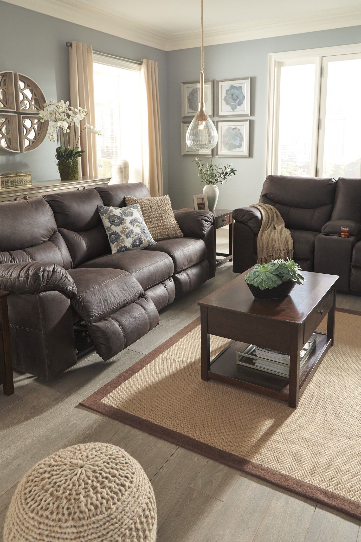 Boxberg Teak Reclining Living Room Set - SET | 3380388 | 3380394 | 3380325 - Bien Home Furniture &amp; Electronics