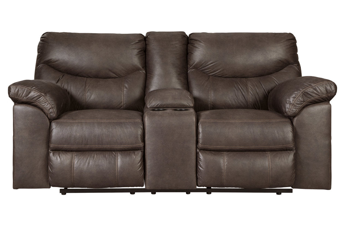 Boxberg Teak Reclining Loveseat with Console - 3380394 - Bien Home Furniture &amp; Electronics