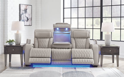 Boyington Gray Power Reclining Sofa - U2710515 - Bien Home Furniture &amp; Electronics