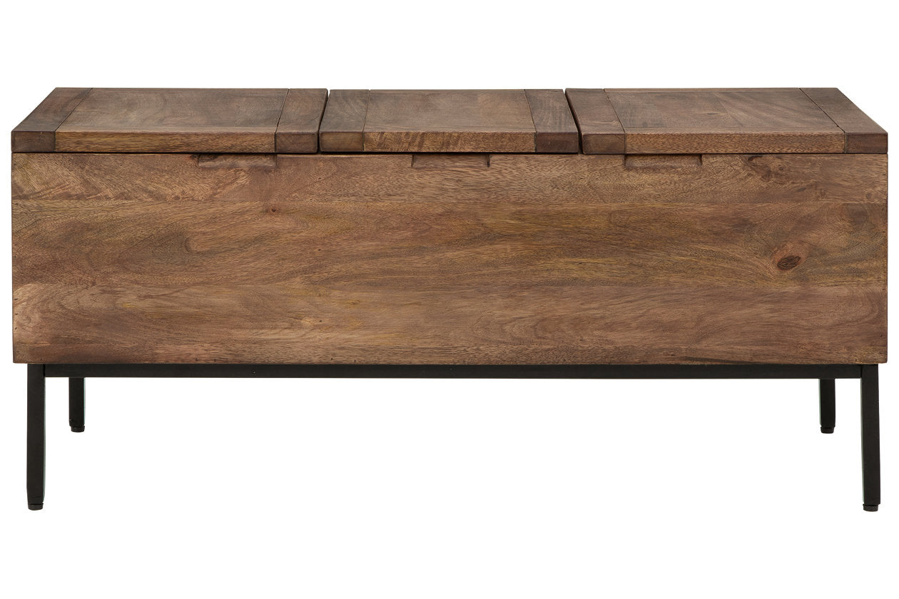 Braddick Light Brown/Black Storage Trunk - A4000310 - Bien Home Furniture &amp; Electronics