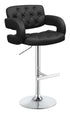 Brandi Black/Chrome 29" Adjustable Height Bar Stool - 102555 - Bien Home Furniture & Electronics