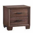 Brandon 2-Drawer Nightstand Medium Warm Brown - 205322 - Bien Home Furniture & Electronics