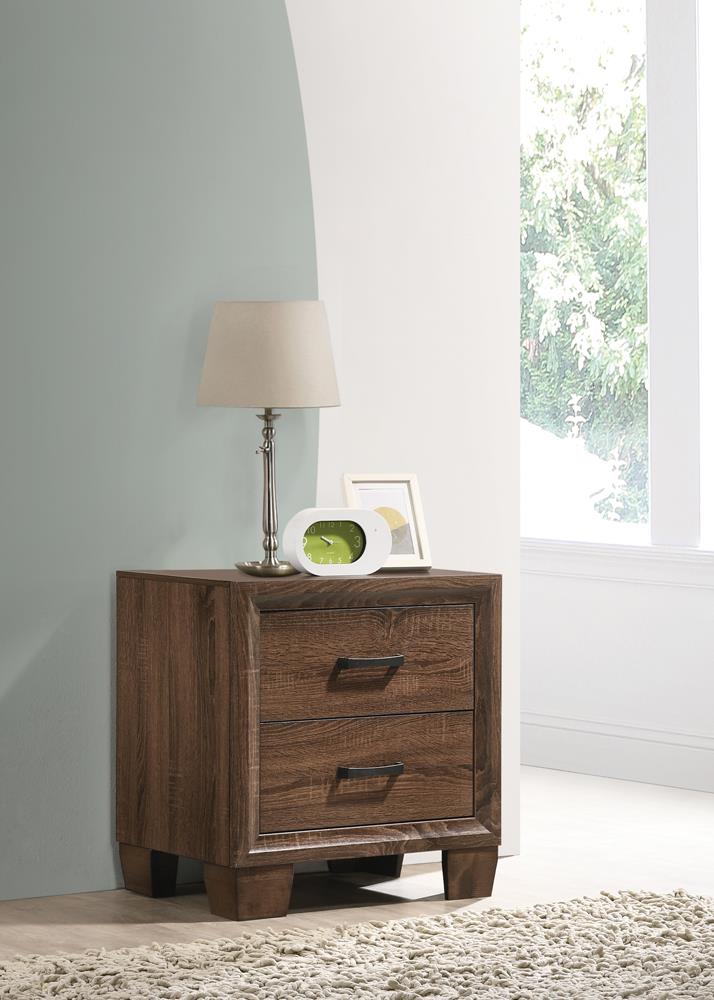 Brandon 2-Drawer Nightstand Medium Warm Brown - 205322 - Bien Home Furniture &amp; Electronics