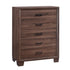 Brandon Medium Warm Brown 5-Drawer Chest - 205325 - Bien Home Furniture & Electronics