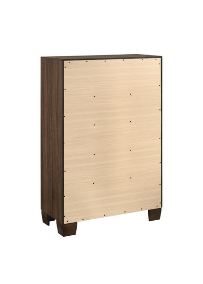 Brandon Medium Warm Brown 5-Drawer Chest - 205325 - Bien Home Furniture &amp; Electronics