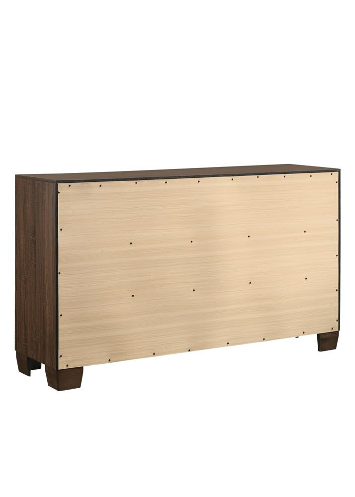 Brandon Medium Warm Brown 6-Drawer Dresser - 205323 - Bien Home Furniture &amp; Electronics