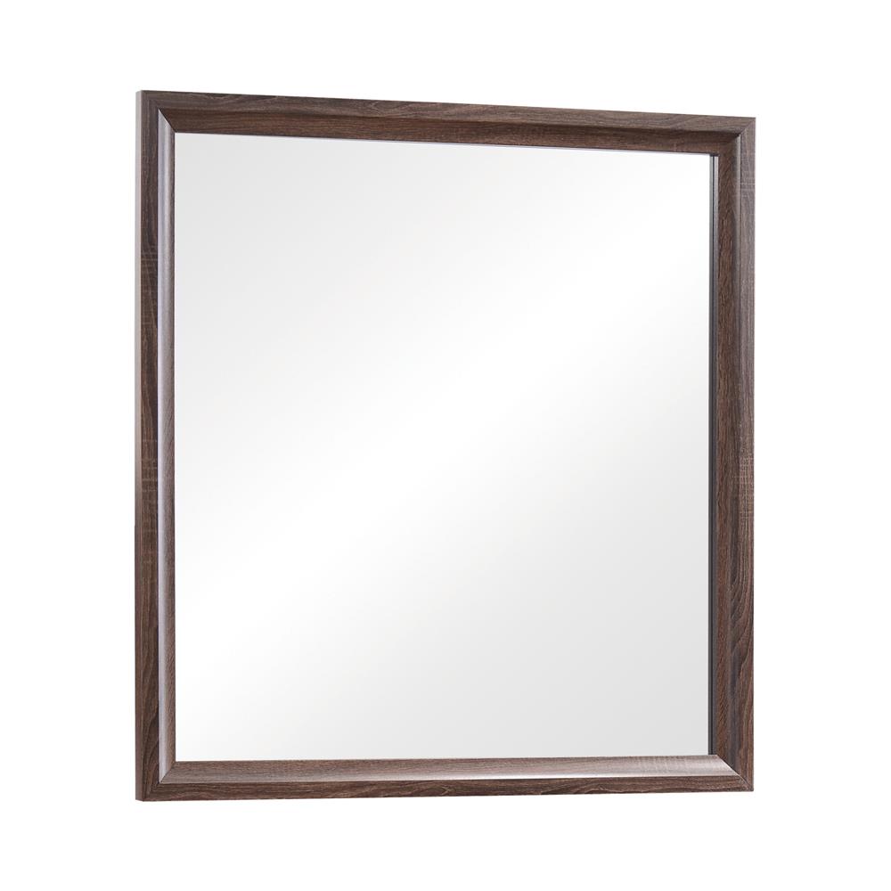 Brandon Medium Warm Brown Framed Mirror - 205324 - Bien Home Furniture &amp; Electronics