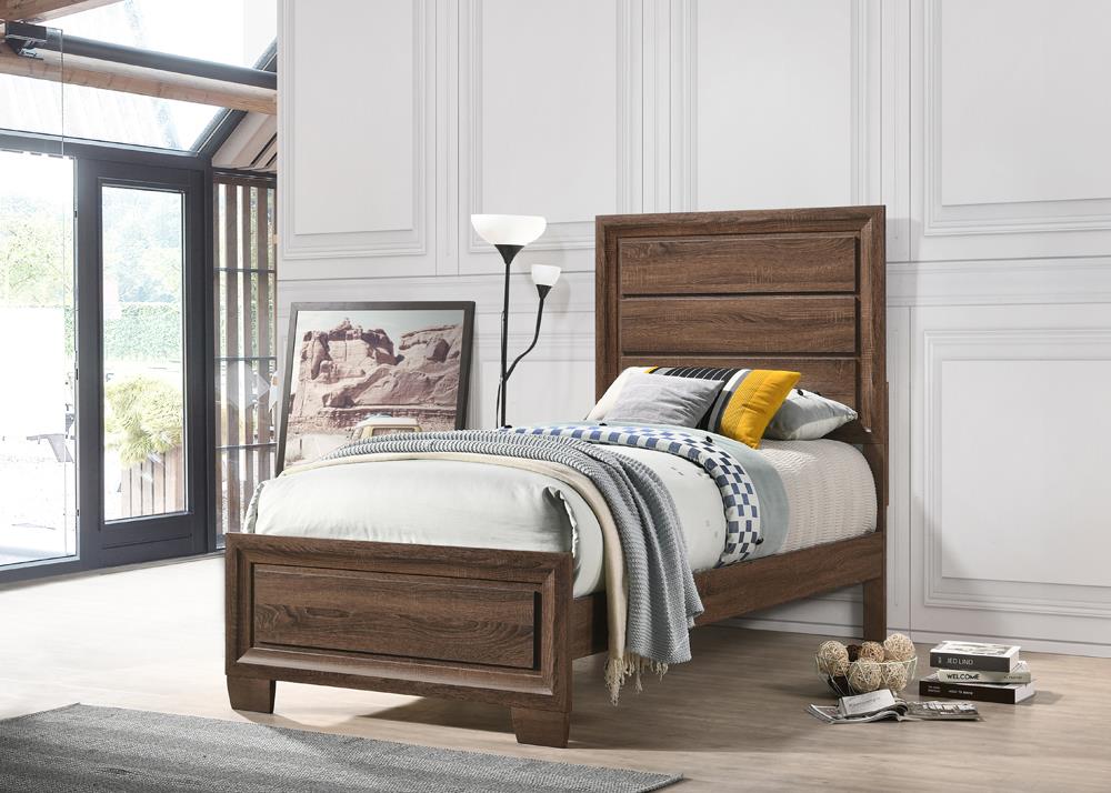 Brandon Twin Panel Bed Medium Warm Brown - 205321T - Bien Home Furniture &amp; Electronics