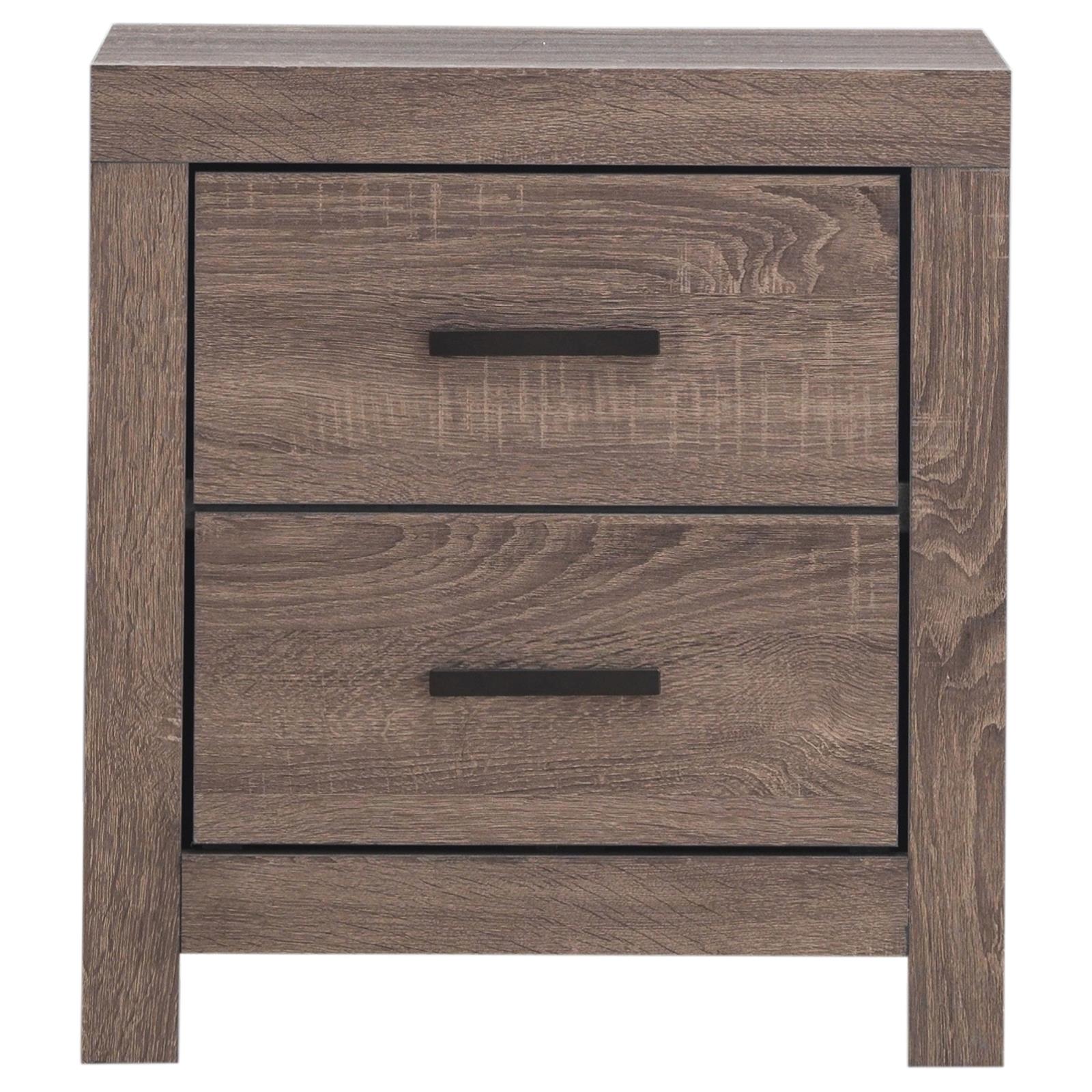Brantford 2-Drawer Nightstand Barrel Oak - 207042 - Bien Home Furniture &amp; Electronics