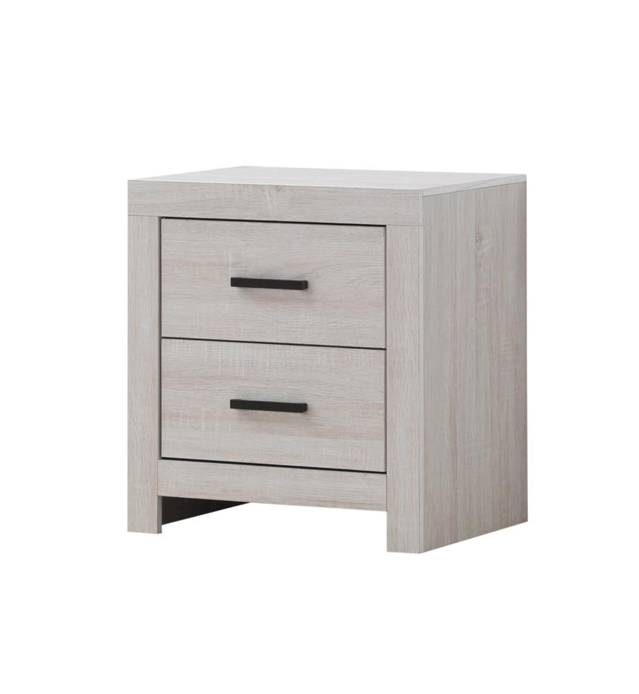 Brantford 2-Drawer Nightstand Coastal White - 207052 - Bien Home Furniture &amp; Electronics