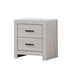 Brantford 2-Drawer Nightstand Coastal White - 207052 - Bien Home Furniture & Electronics