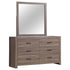 Brantford 6-drawer Dresser with Mirror Barrel Oak - 207043M - Bien Home Furniture & Electronics