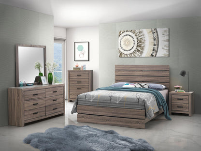 Brantford 6-drawer Dresser with Mirror Barrel Oak - 207043M - Bien Home Furniture &amp; Electronics