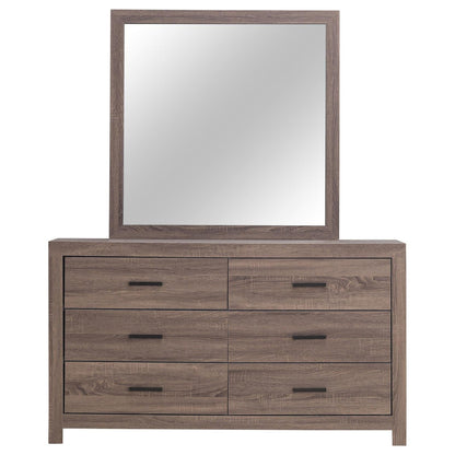 Brantford 6-drawer Dresser with Mirror Barrel Oak - 207043M - Bien Home Furniture &amp; Electronics