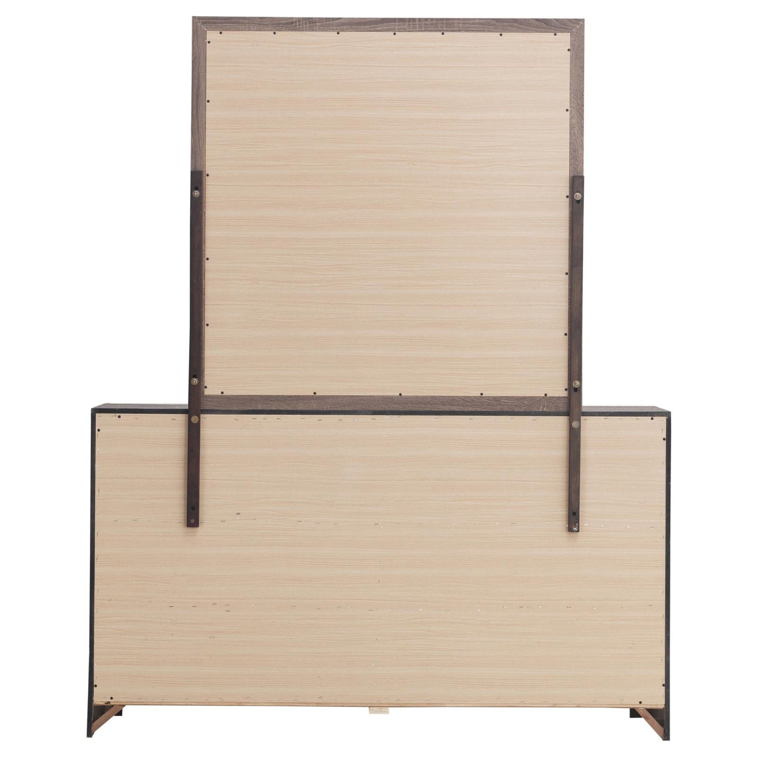 Brantford 6-drawer Dresser with Mirror Barrel Oak - 207043M - Bien Home Furniture &amp; Electronics