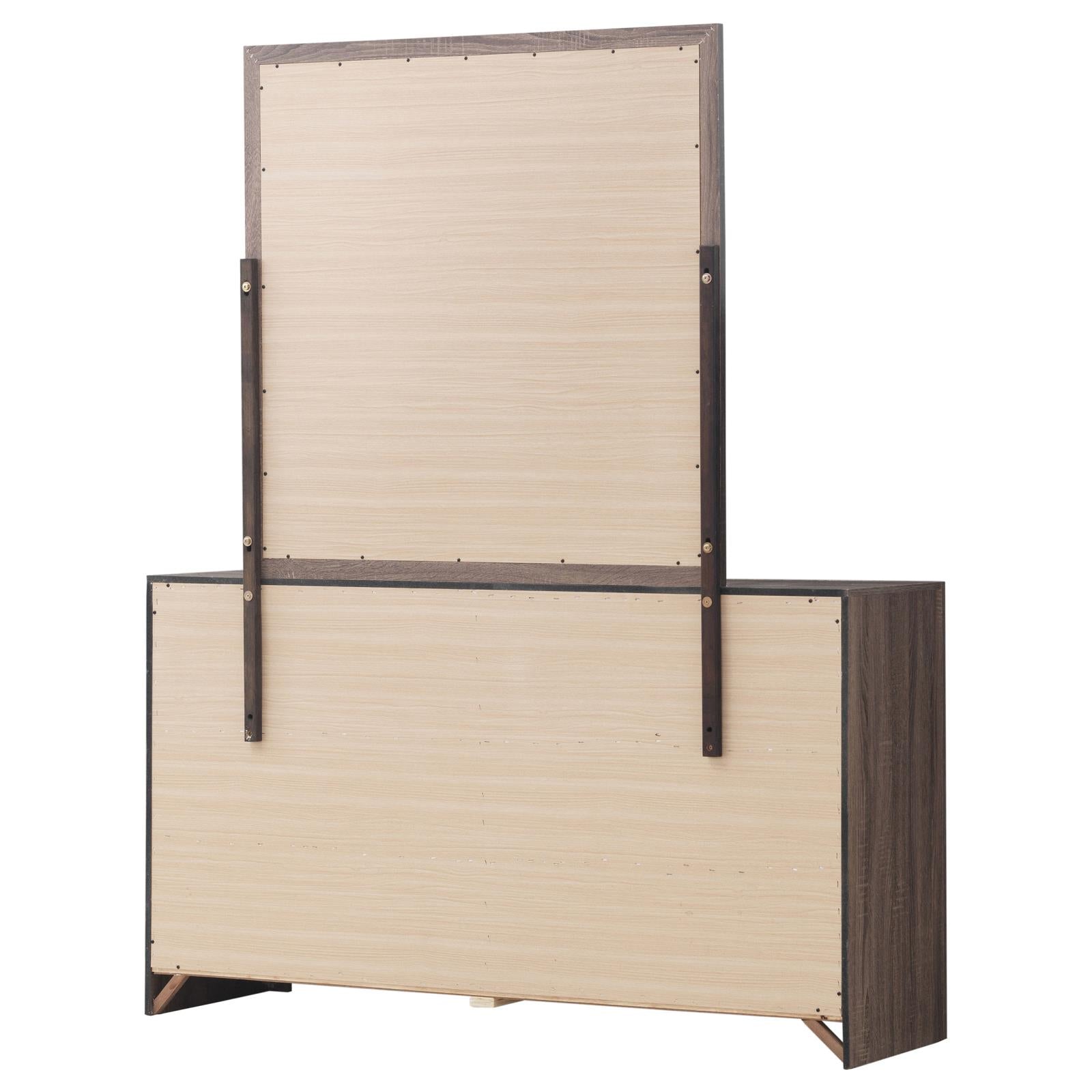 Brantford 6-drawer Dresser with Mirror Barrel Oak - 207043M - Bien Home Furniture &amp; Electronics
