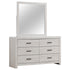 Brantford 6-drawer Dresser with Mirror Coastal White - 207053M - Bien Home Furniture & Electronics
