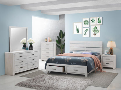 Brantford 6-drawer Dresser with Mirror Coastal White - 207053M - Bien Home Furniture &amp; Electronics