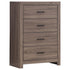 Brantford Barrel Oak 4-Drawer Chest - 207045 - Bien Home Furniture & Electronics