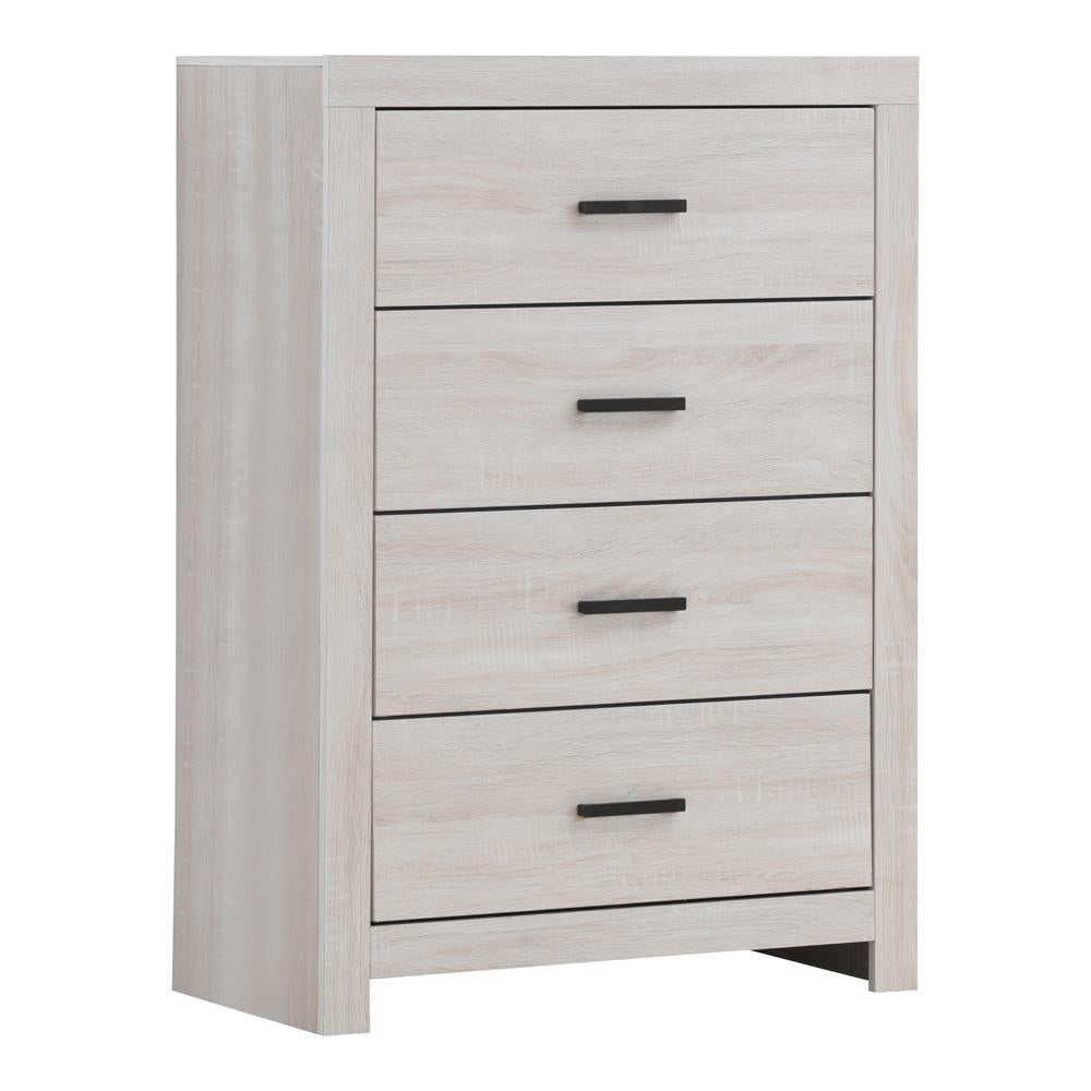 Brantford Coastal White 4-Drawer Chest - 207055 - Bien Home Furniture &amp; Electronics