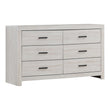 Brantford Coastal White 6-Drawer Dresser - 207053 - Bien Home Furniture & Electronics