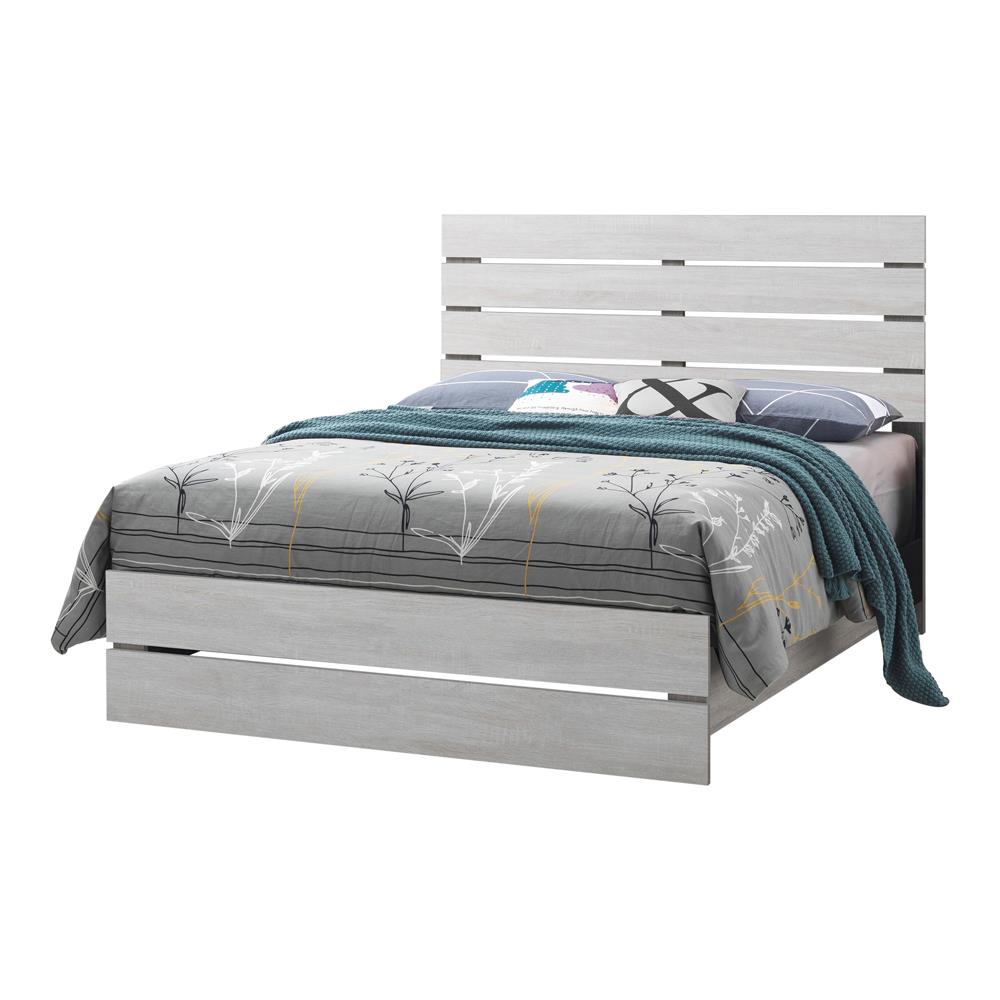 Brantford Eastern King Panel Bed Coastal White - 207051KE - Bien Home Furniture &amp; Electronics