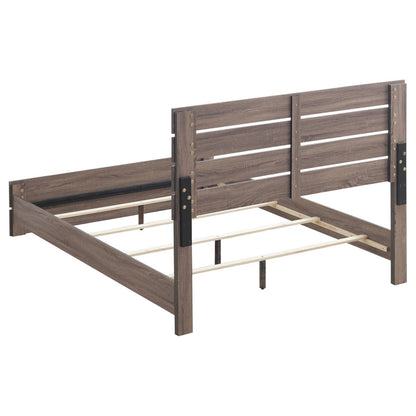 Brantford Queen Panel Bed Barrel Oak - 207041Q - Bien Home Furniture &amp; Electronics