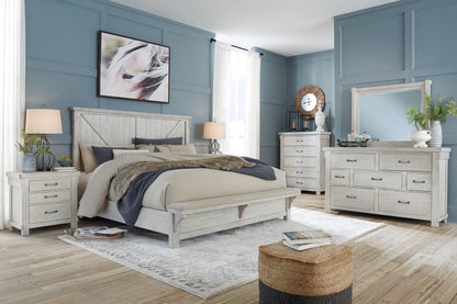 Brashland Linen Footboard Bench Panel Bedroom Set - SET | B740-156 | B740-158 | B740-97 | B740-31 | B740-93 - Bien Home Furniture &amp; Electronics