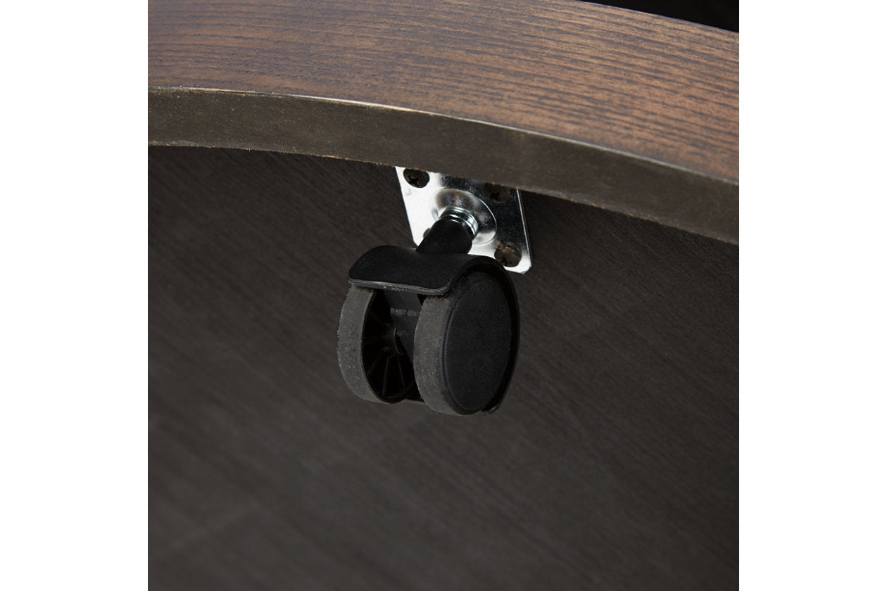 Brazburn Dark Brown/Gold Finish Coffee Table - T185-8 - Bien Home Furniture &amp; Electronics