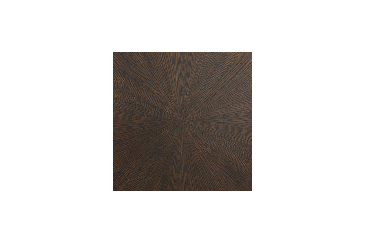 Brazburn Dark Brown/Gold Finish Coffee Table - T185-8 - Bien Home Furniture &amp; Electronics