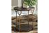 Brazburn Dark Brown/Gold Finish End Table - T185-6 - Bien Home Furniture & Electronics