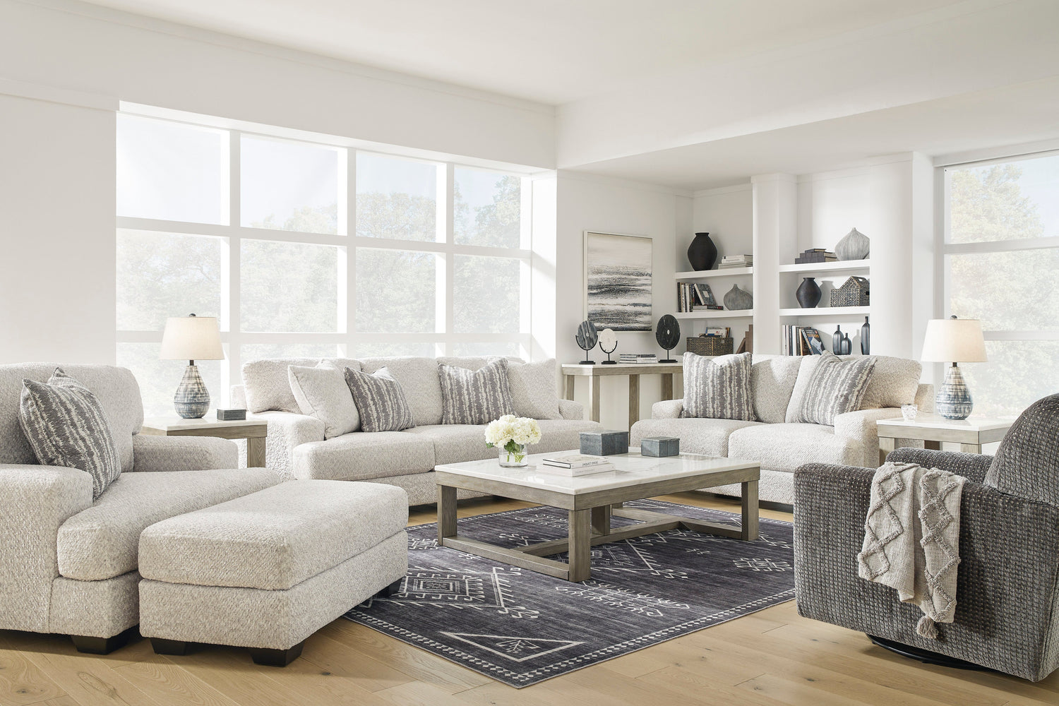 Brebryan Flannel Living Room Set - SET | 3440138 | 3440135 - Bien Home Furniture &amp; Electronics