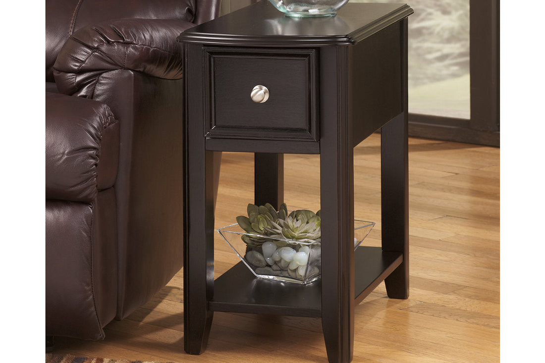 Breegin Almost Black Chairside End Table - T007-371 - Bien Home Furniture &amp; Electronics